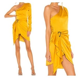 Lovers + Friends Ana Mini Dress in Gold Mustard Yellow Size Medium M